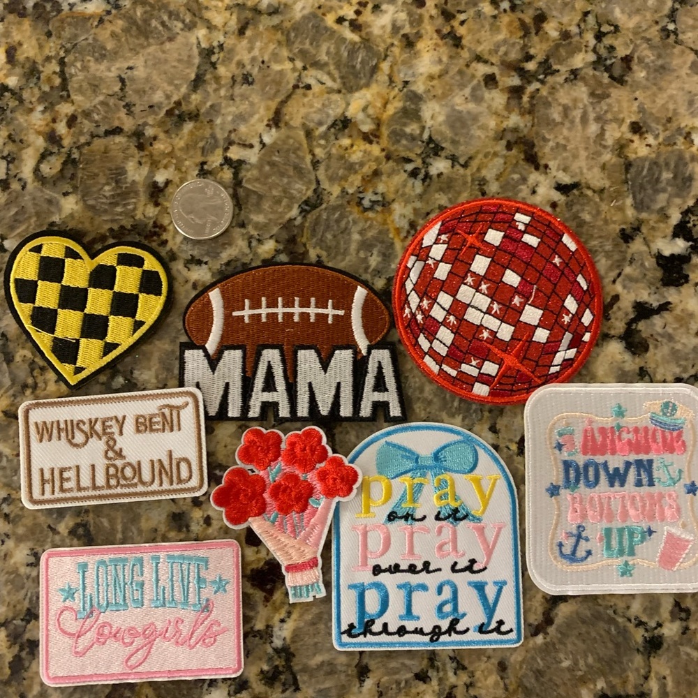 Iron On Embroidered Patches Set